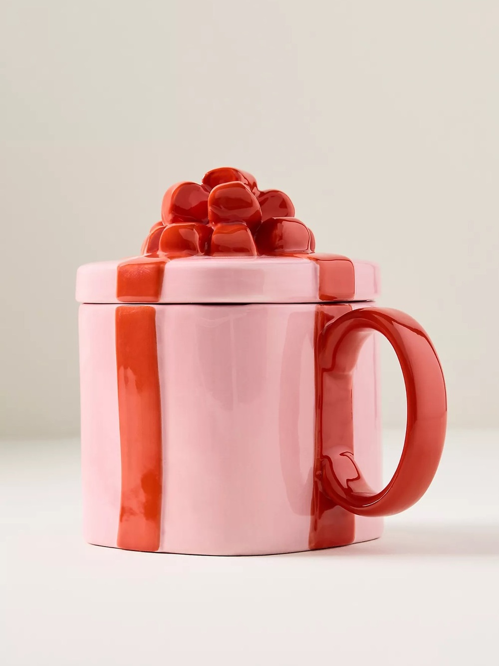 ❤️ NWT Anthropologie Mug in Present Motif in Pink & Red - Picture 11 of 11